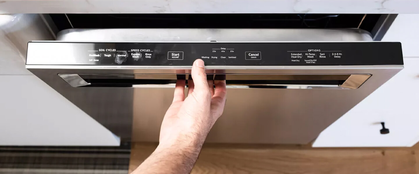 opening dishwasher